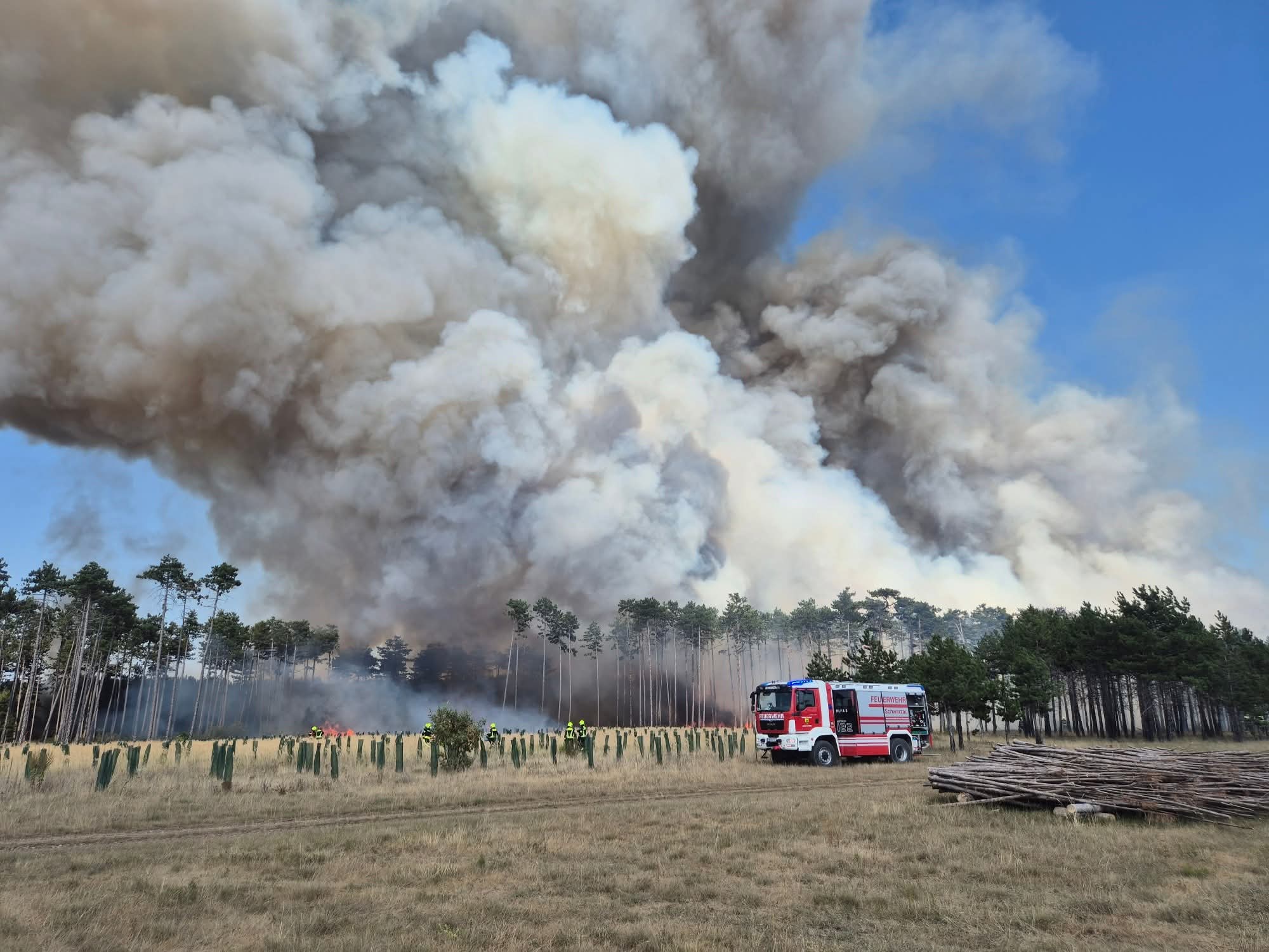 Großbrand im Föhrenwald